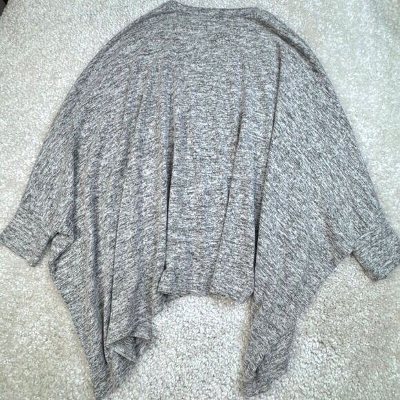 Betabrand Heathered Gray Flowy Batwing Sleeve Oversized Top XL - Picture 2 of 6